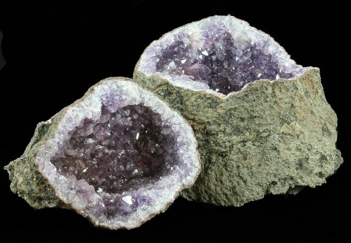 Two Piece Amethyst Geode - Morocco #60009
